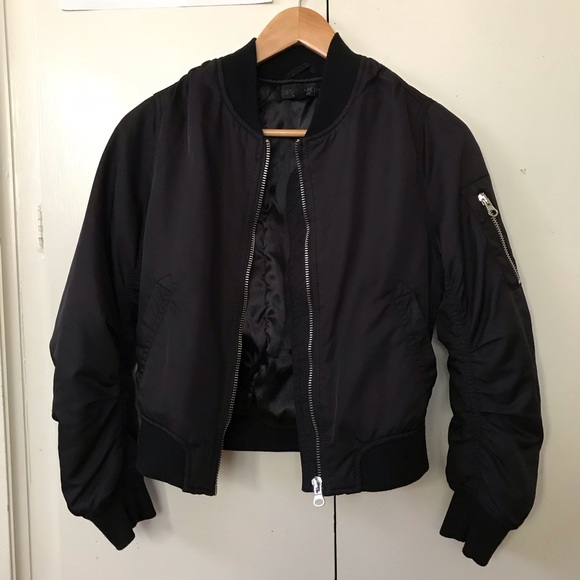 Topshop PETITE Jackets & Blazers - Topshop petite black bomber jacket